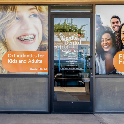 gentle-dental-avondale-shea-az-dental-exterior-office-front-door-signage-july-2024